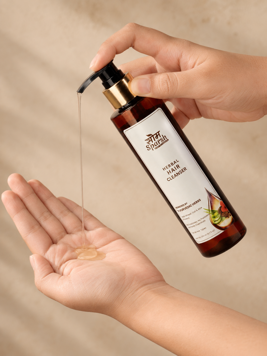 Herbal Hair Cleanser — Powered by 7 Ayurvedic Herbs | With Wheat, Oat & Rice Proteins