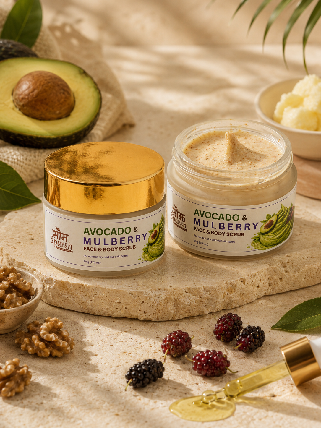 Avocado & Malberry Natural Face & Body Scrub