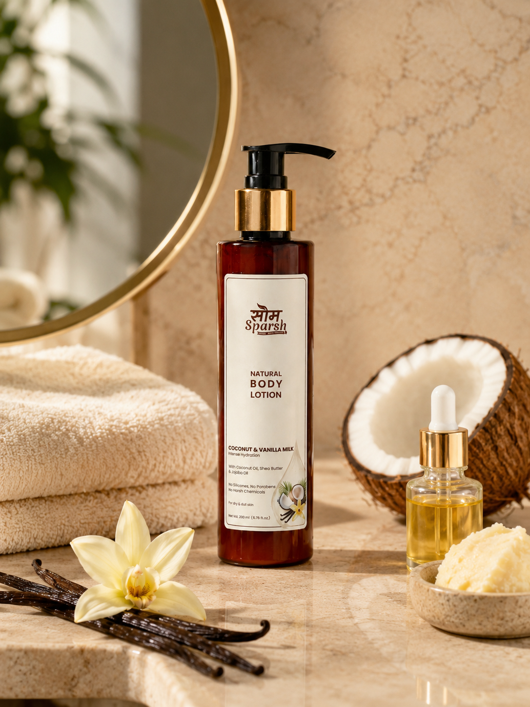 Som Sparsh Coconut Vanilla Milk Natural Body Lotion