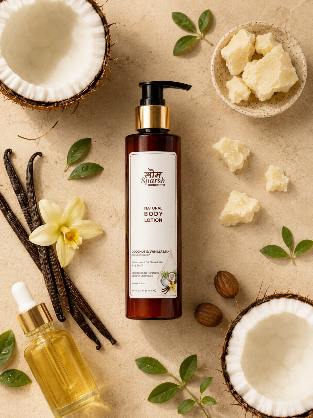 Som Sparsh Coconut Vanilla Milk Natural Body Lotion
