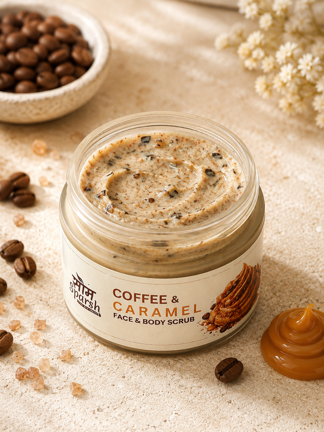 Coffee & Carmel Natural Face & Body Scrub