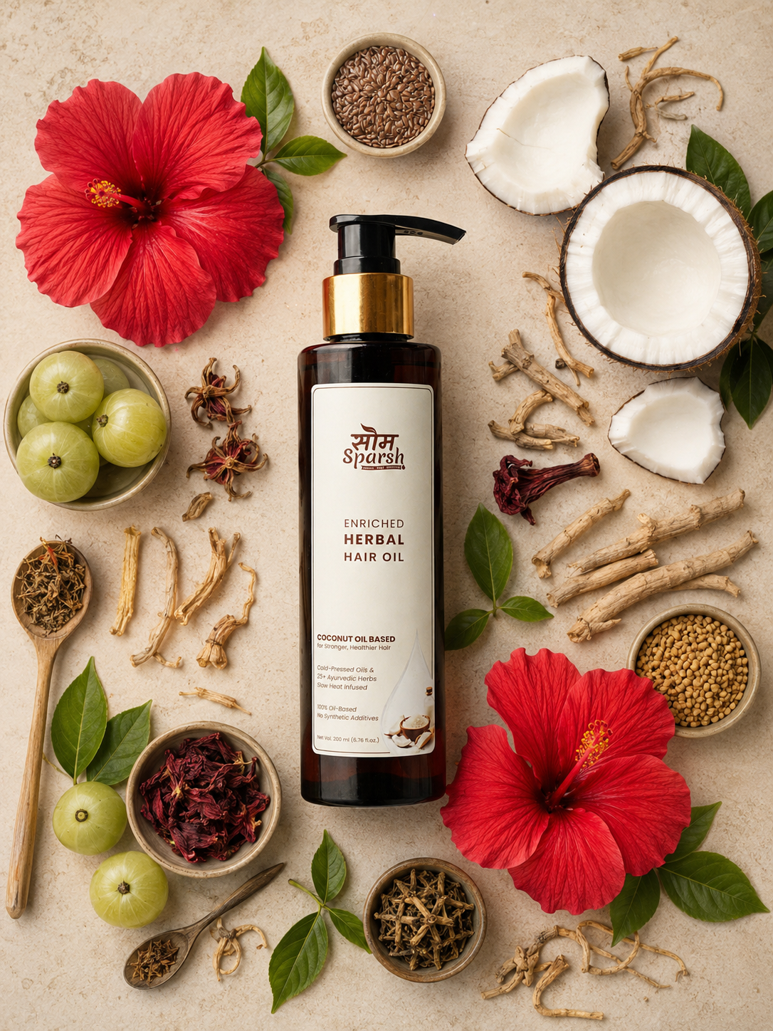 Herbal Hair Oil — Coconut Oil Based