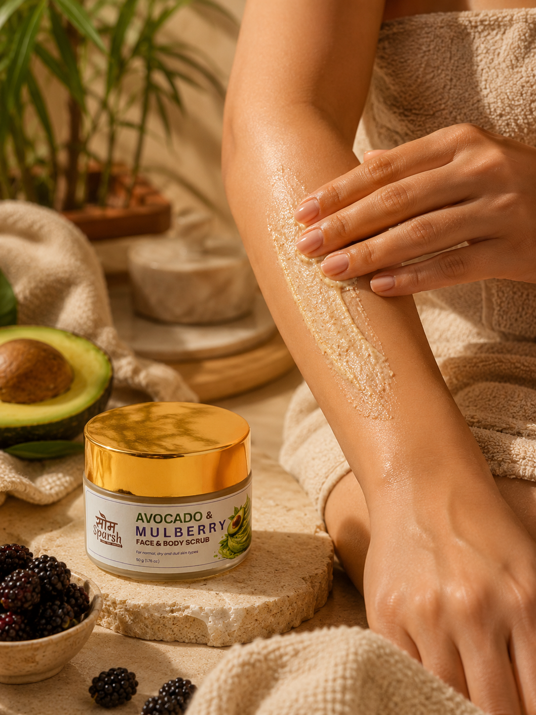 Avocado & Malberry Natural Face & Body Scrub